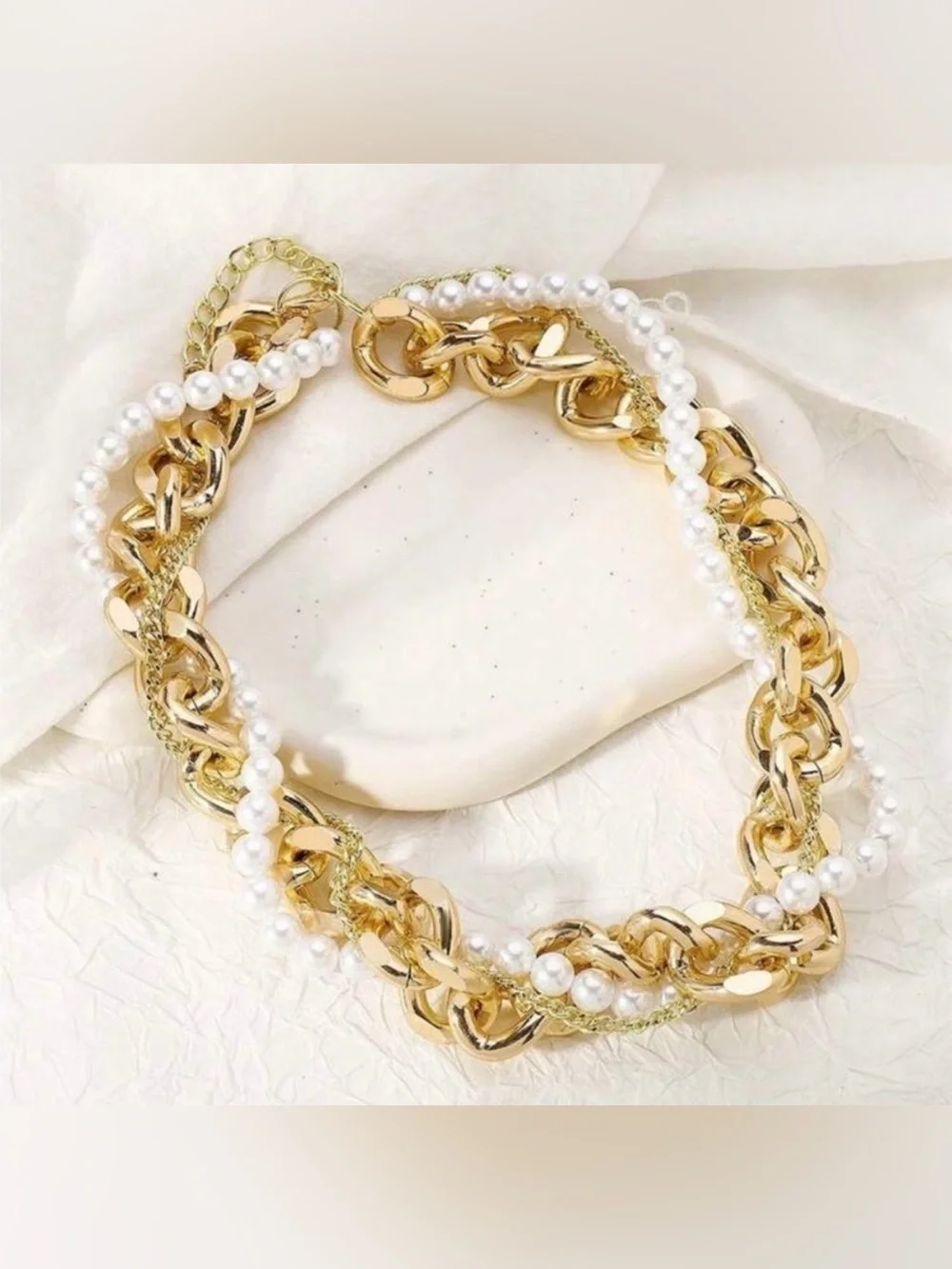 Anthropologie chunky gold